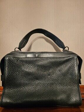 Michael Kors Black Textured Leather Toiletry Bag
